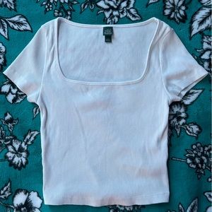 White Wild fable low cut top